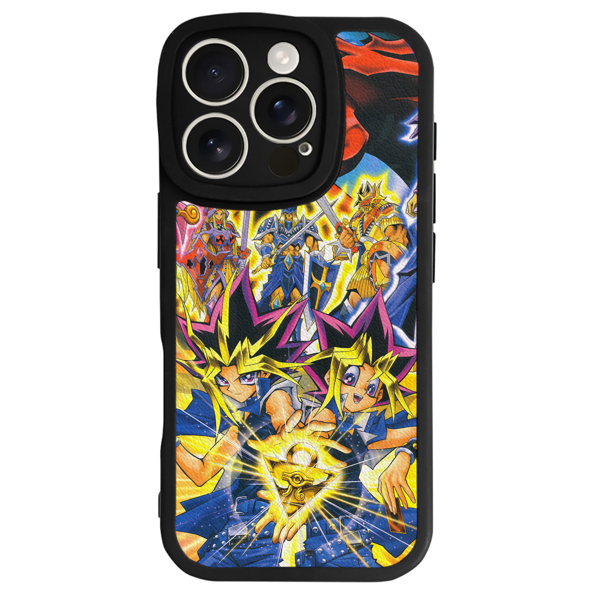 （画像用） 遊☆戯☆王 Yu-Gi-Oh! 【iPhone 16シリーズ対応】シリコンスマホケース（レザー調） 材質：シリコン